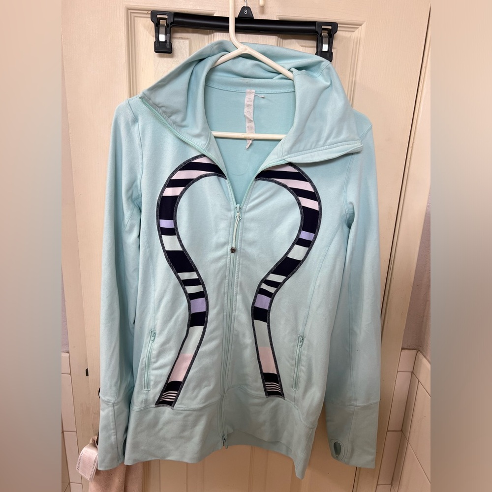 COPY - Baby blue Lululemon zipper down jacket.